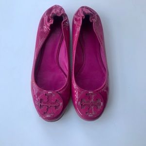 Tory Burch Pink Reva Flats, size 9